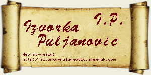 Izvorka Puljanović vizit kartica